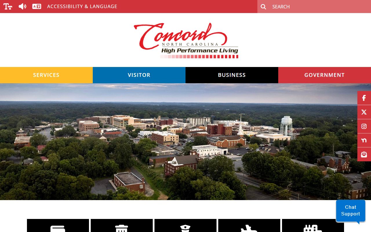 City of Concord official website with information about Cabarrus County deed records