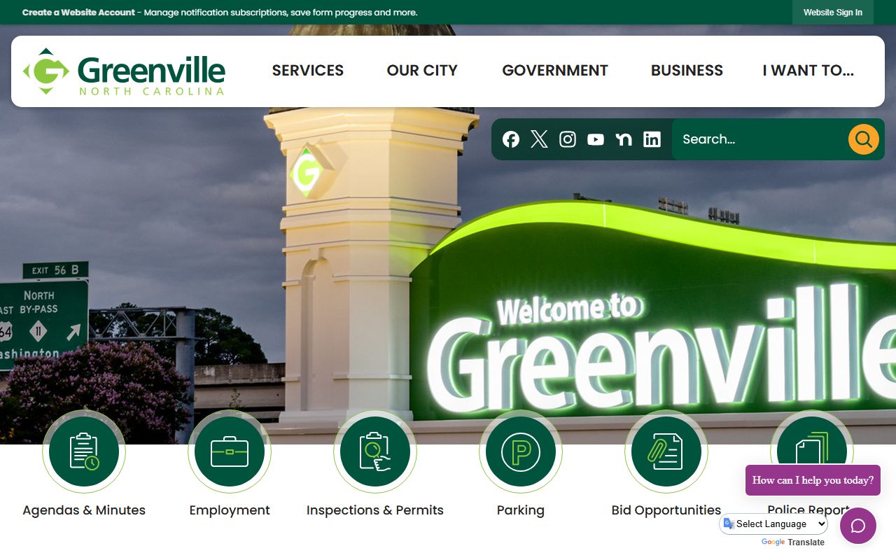 City of Greenville official website for Greenville deed records