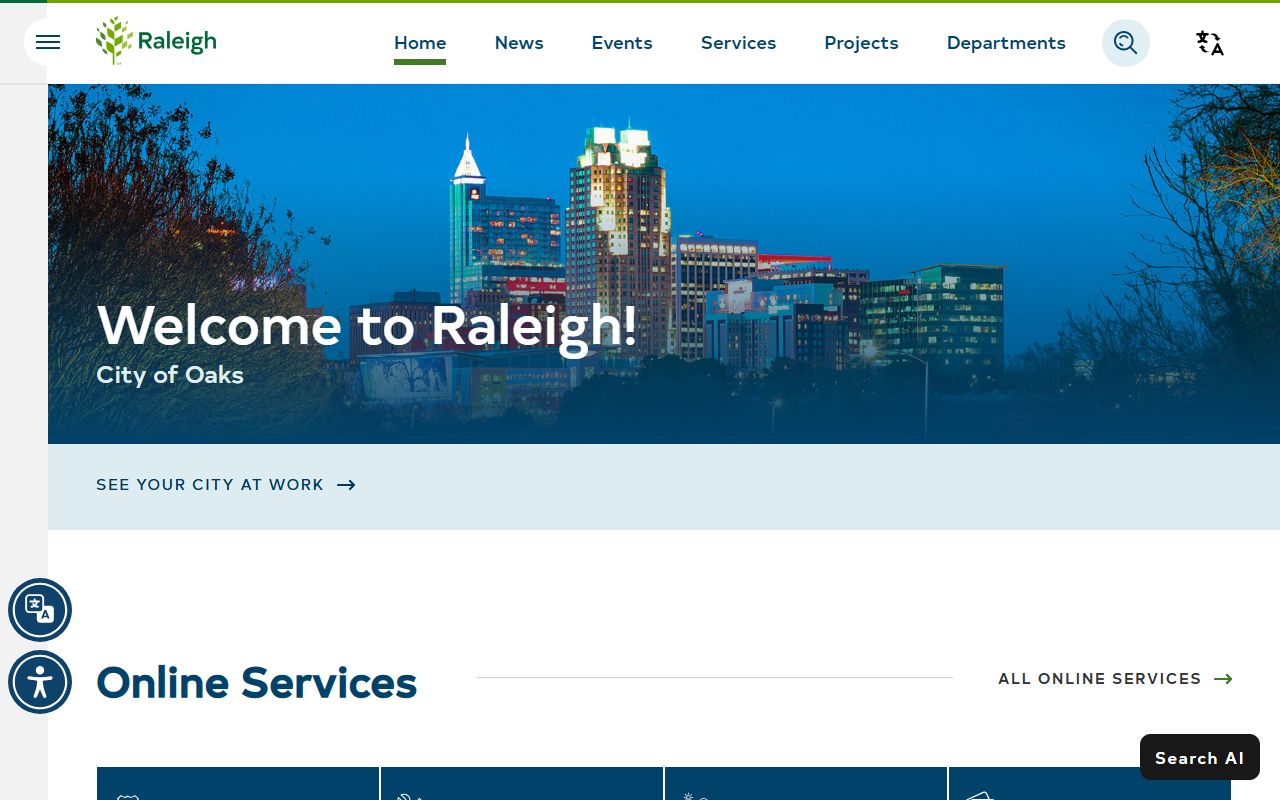 City of Raleigh official website for Raleigh deed records