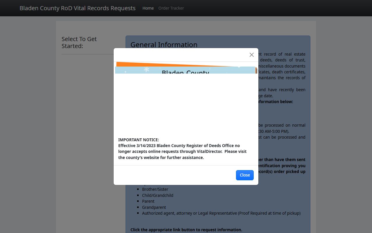 Bladen County Register of Deeds official website for deed records