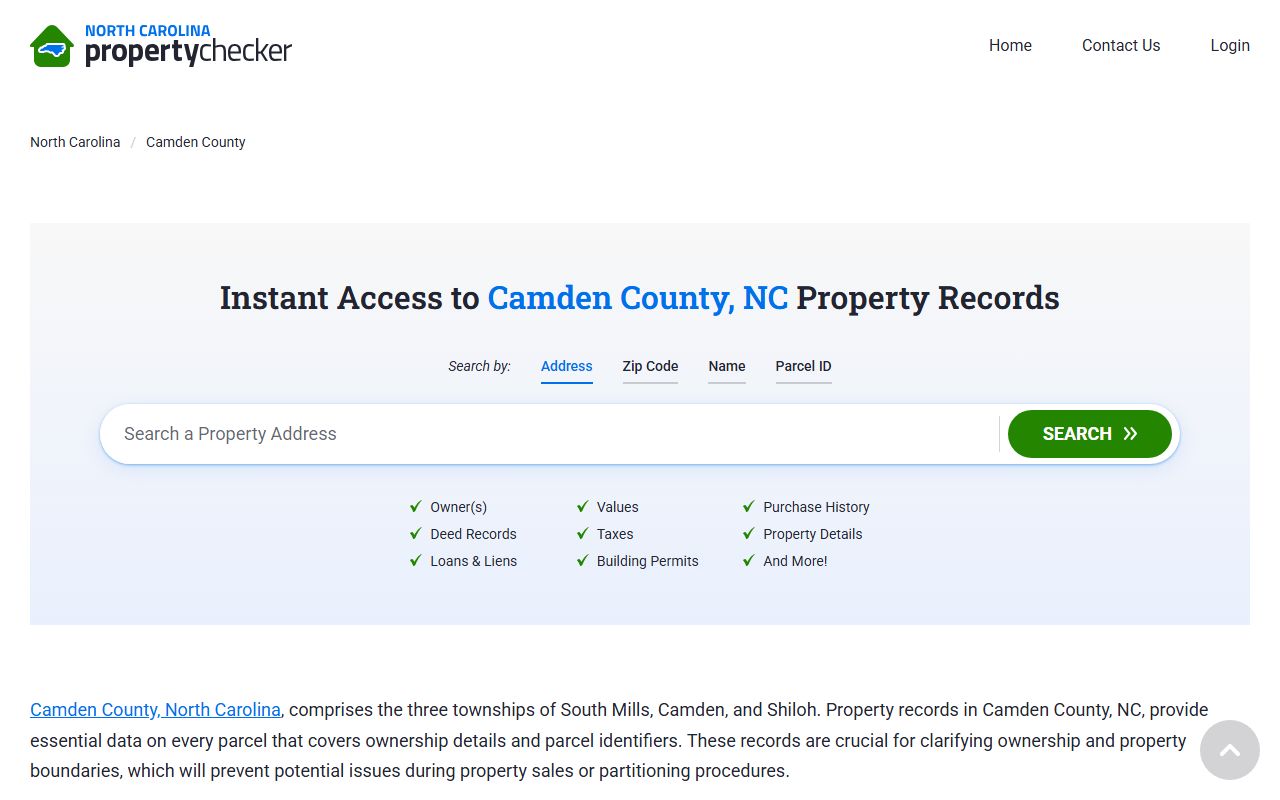 Camden County property records and deed records search