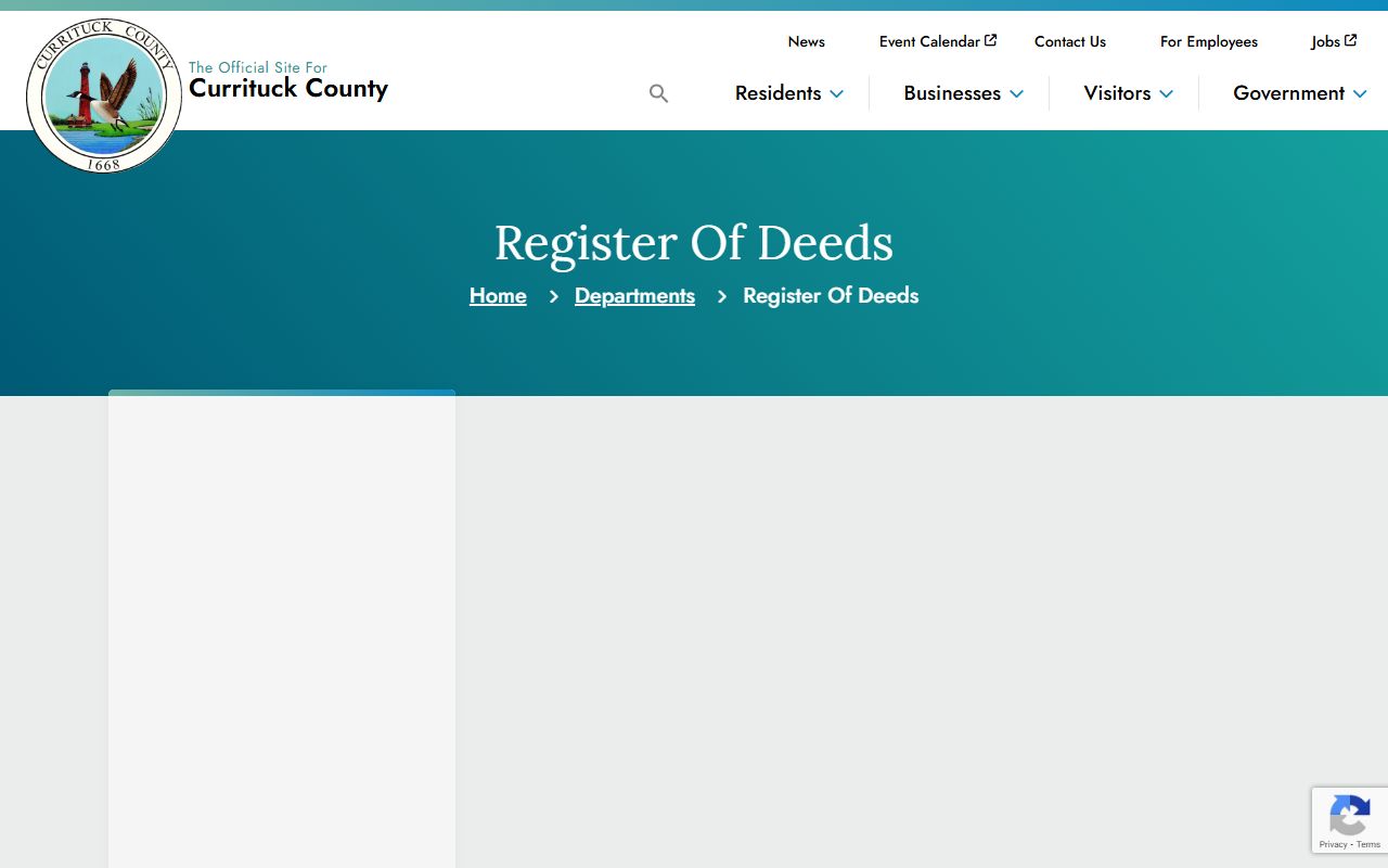 Currituck County online deed records search portal