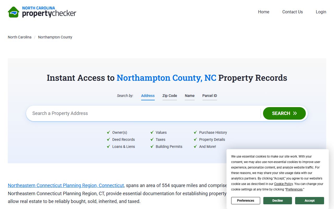 Northampton County property records portal for deed records
